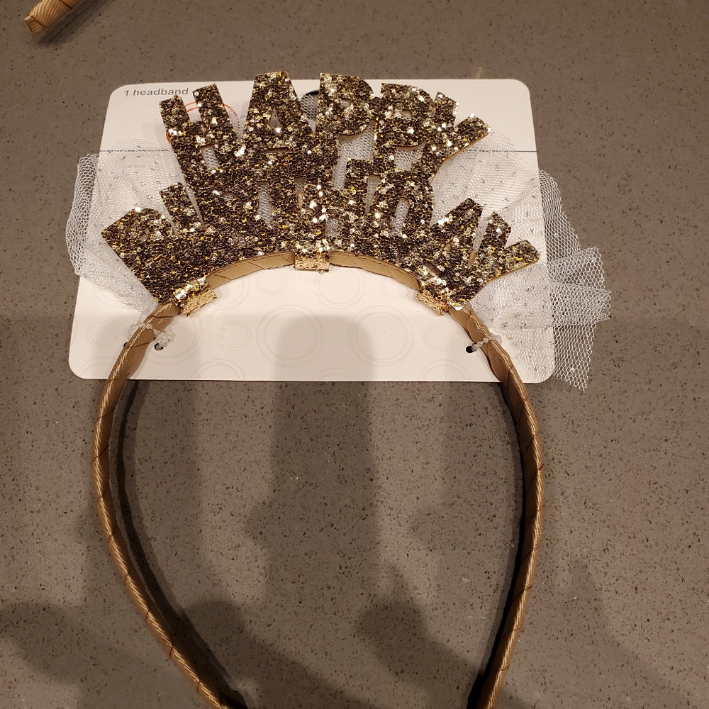 Girls Gold glitter headbands